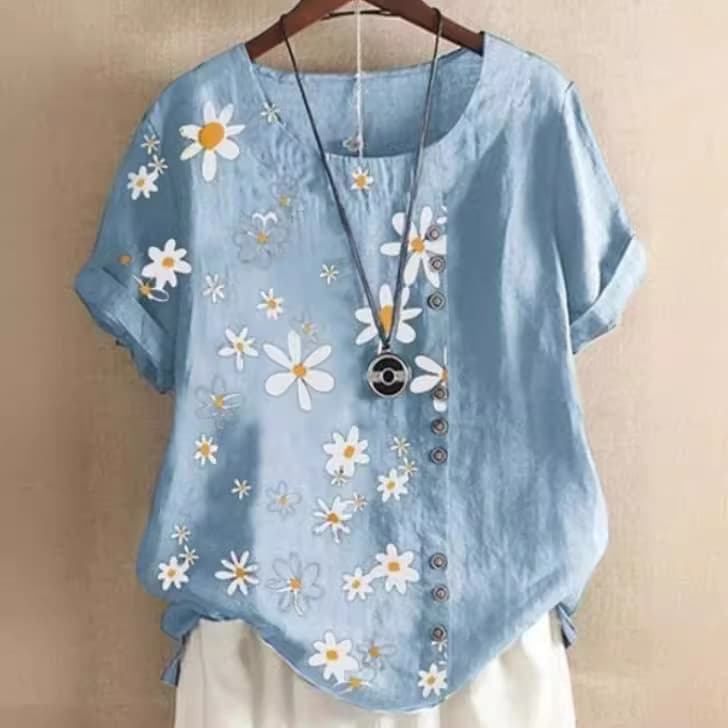 花柄 ファッション 花咲く季節の優しい風ブラウス