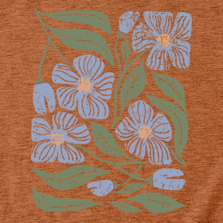 花柄 ファッション 優美な花園プリント 半袖Tシャツ