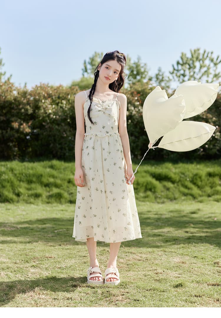 花柄 ファッション 小花柄ナチュラルフレアワンピース