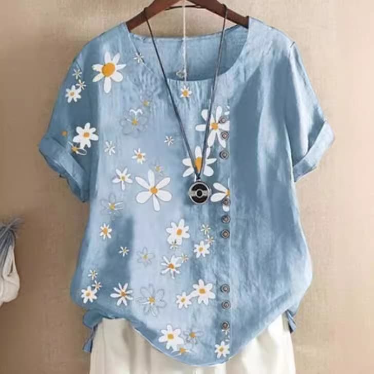 花柄 ファッション 花咲く季節の優しい風ブラウス