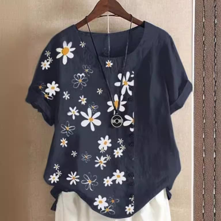 花柄 ファッション 花咲く季節の優しい風ブラウス