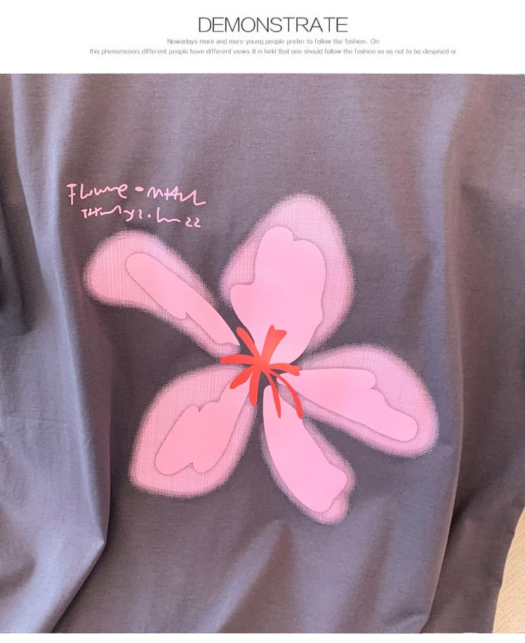 花柄 ファッション 桜花モチーフ 優美半袖