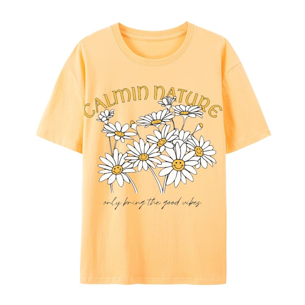 花柄 ファッション 笑顔のマーガレット 心落ち着くティー