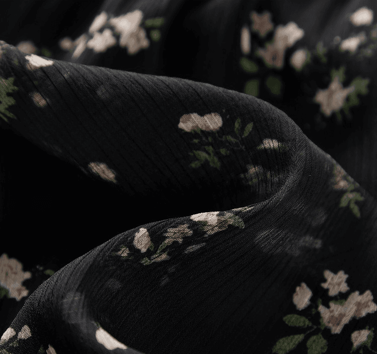 花柄 ファッション 小花柄シフォンフリルワンピース