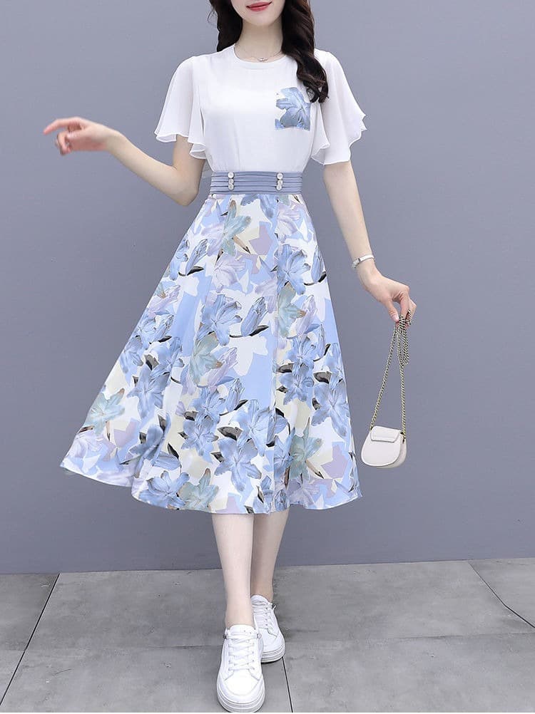 花柄 ファッション 優美花舞フレアスカート