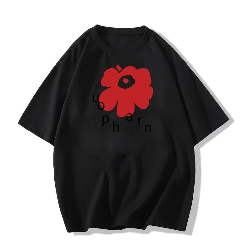 花柄 ファッション 大輪の花咲くデザインTシャツ