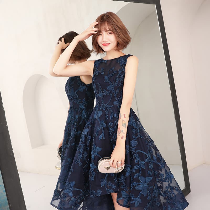 花柄 ファッション 花柄フィッシュテール ノースリーブワンピース 華やかドレス