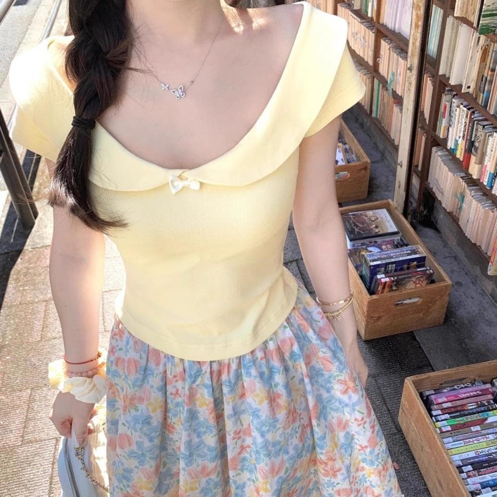 花柄 ファッション 優美な水彩花柄フレアスカート