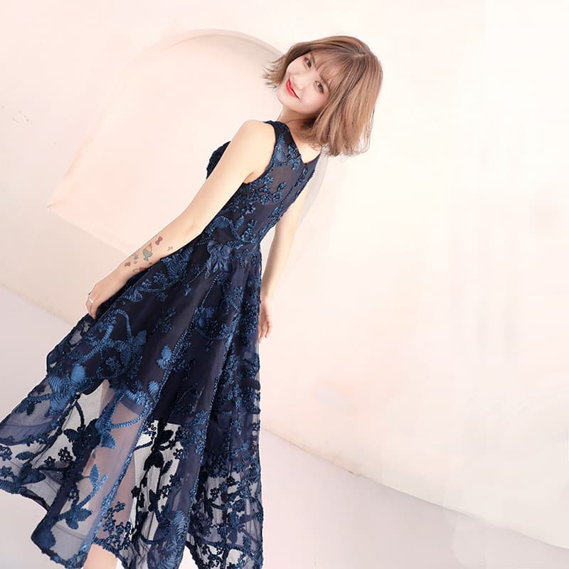 花柄 ファッション 花柄フィッシュテール ノースリーブワンピース 華やかドレス