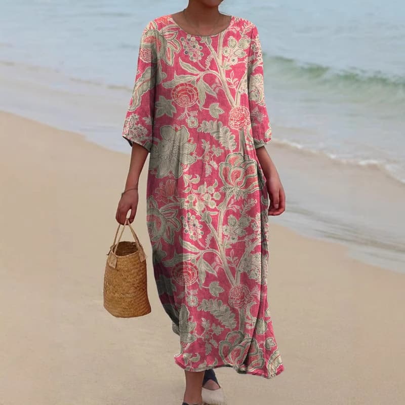 花柄 ファッション 優美な花園リゾートワンピース