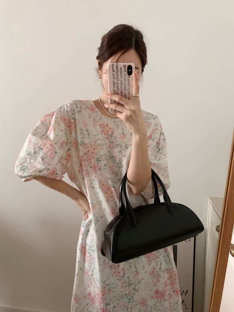 花柄 ファッション 春夏 優美花柄 ゆったりワンピース