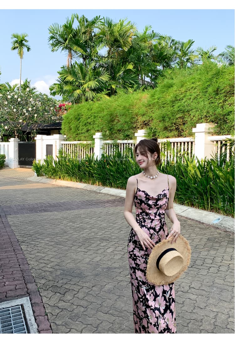花柄 ファッション 優美な花園キャミワンピース