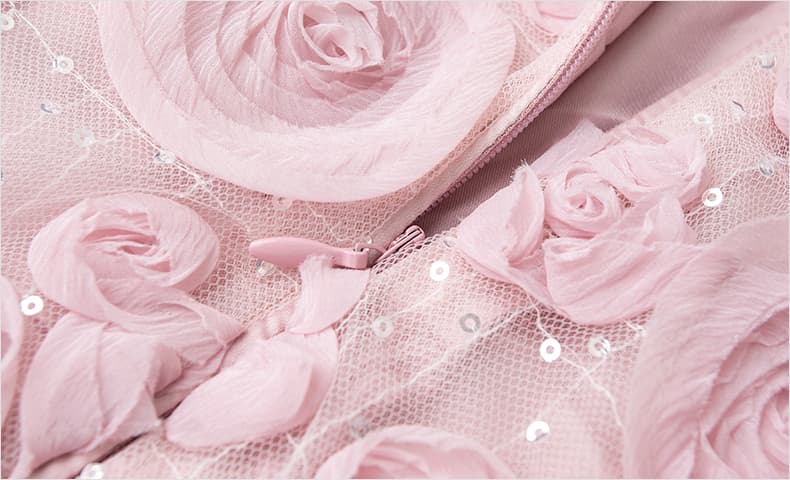 花柄 ファッション 立体花モチーフチュールロングワンピース